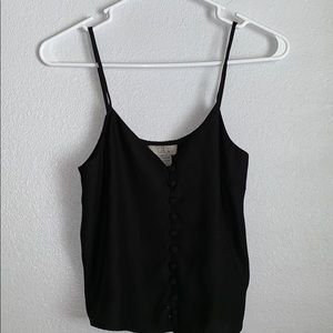 nordstrom black silk tank top